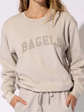 Sub urban riot- Bagels Graphic Crewneck Sweater - Beige, S